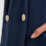 Giacca donna sartoriale doppiopetto blu navy FD3968 20369NAVY CIRCOLO 1901 