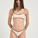 Bikini donna crinkle burro e bordeaux JUDY+NAOMISTRINGW 00029L MC2 SAINT BARTH 