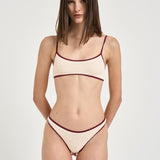 Bikini donna crinkle burro e bordeaux JUDY+NAOMISTRINGW 00029L MC2 SAINT BARTH 