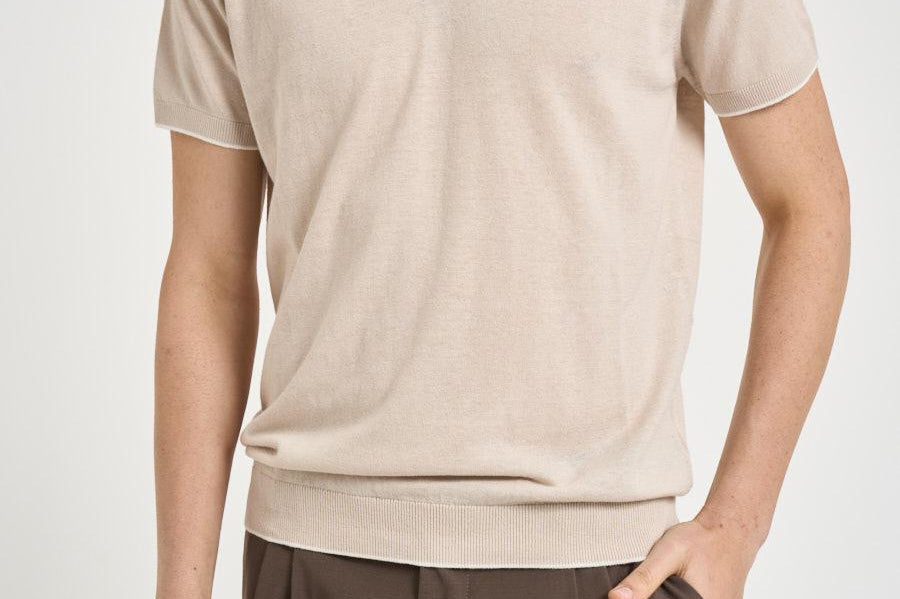 Polo uomo corda in maglia leggera M060202 111 ACCADEMIE TESSILI 