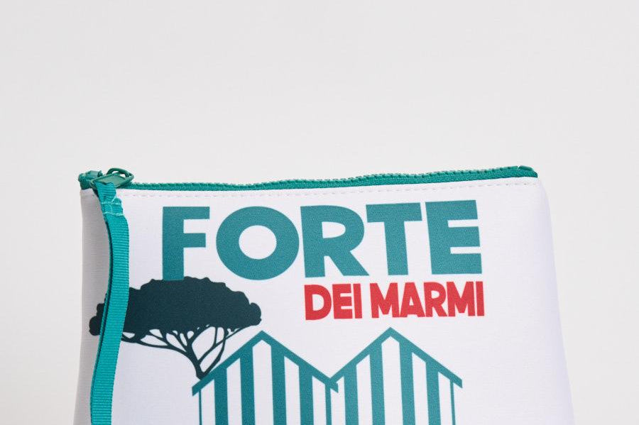 Pochette donna Forte Dei Marmi bianca e verde acqua ALINE 02579L MC2 SAINT BARTH 