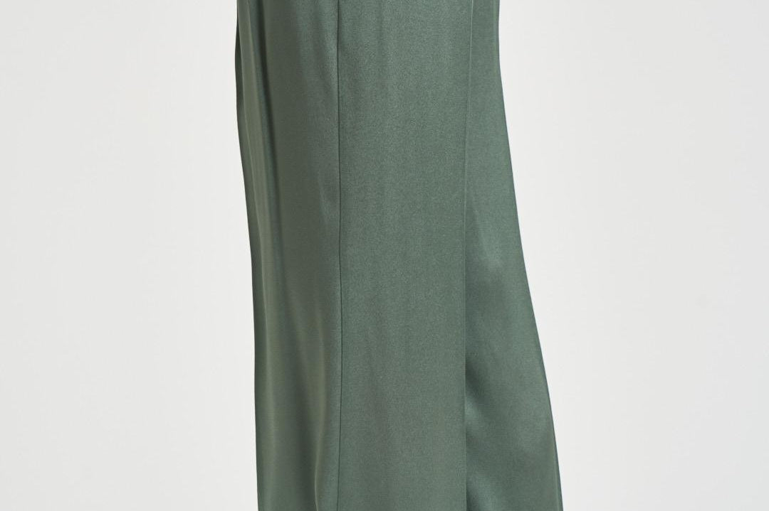 Pantalone donna satinato verde salvia Y6SM37 S29 SEMICOUTURE 