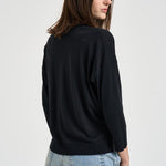 Maglia donna scollo a V nera JV000015D 520569300 HERNO 