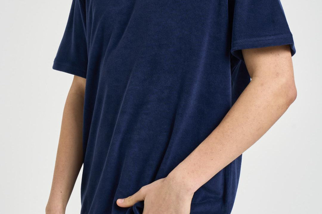 T-shirt uomo girocollo in spugna blu 710A12492 005 RALPH LAUREN 