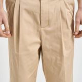 Pantalone uomo doppia pinces beige BP192 CO214BG DROLE DE MONSIEUR 