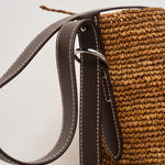 Borsa donna a secchiello in rafia marrone 428955892 002 RALPH LAUREN 
