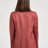 Blazer donna doppiopetto rosso mattone A01214D 01926124 PESERICO 