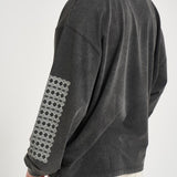 Felpa uomo grigio con stampa HIMARIYU WASHEDBLACK DON'T WASTE CULTURE 