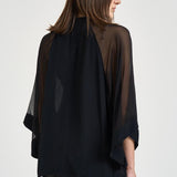 Blusa donna Sheer Raglan Blouse nera 32105 1433BLACK FILIPPA K 