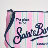 Pochette donna Aline a righe rosa e bianca ALINE 03280L MC2 SAINT BARTH 