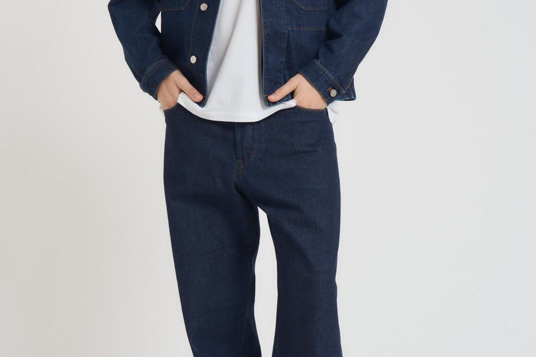 Giacca uomo stile camicia in denim scuro Q100027S00J7 VJ201 STONE ISLAND 