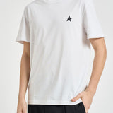 T-shirt uomo girocollo bianca con stella nera GMP01220 P00059310364 GOLDEN GOOSE 