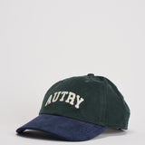 Cappellino uomo in velluto verde e blu ACPU Q9BG AUTRY 