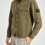 Camicia uomo 'old' effect verde 1200008 S00WNV015G STONE ISLAND 
