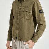 Camicia uomo 'old' effect verde 1200008 S00WNV015G STONE ISLAND 