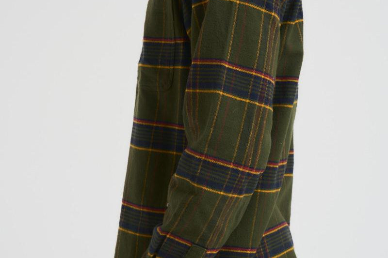 Camicia uomo a quadri verde 1000546 515 LES DEUX 