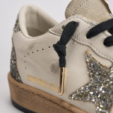 Sneakers donna Ball Star glitter argento GWF00117 F00747212274 GOLDEN GOOSE 