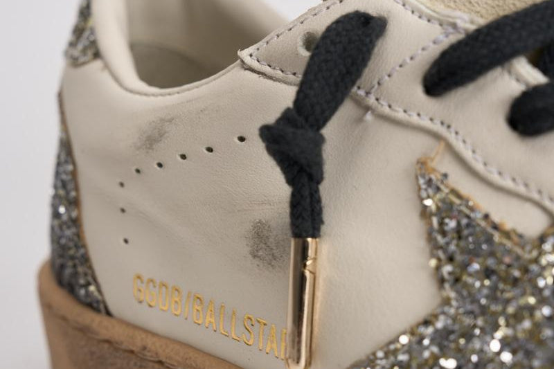 Sneakers donna Ball Star glitter argento GWF00117 F00747212274 GOLDEN GOOSE 