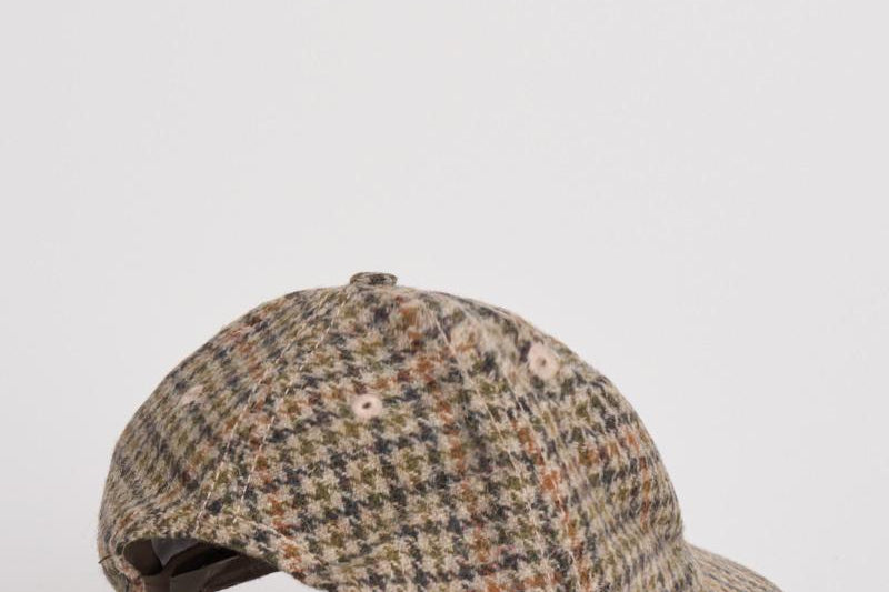 Cappellino uomo in check lana beige ACPU S6BP AUTRY 