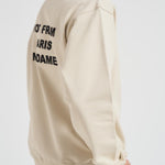 Felpa uomo girocollo ecru SW149 CO127MT DROLE DE MONSIEUR 