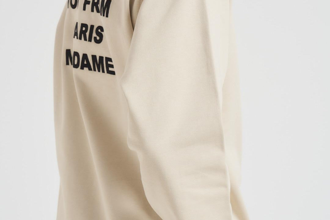 Felpa uomo girocollo ecru SW149 CO127MT DROLE DE MONSIEUR 