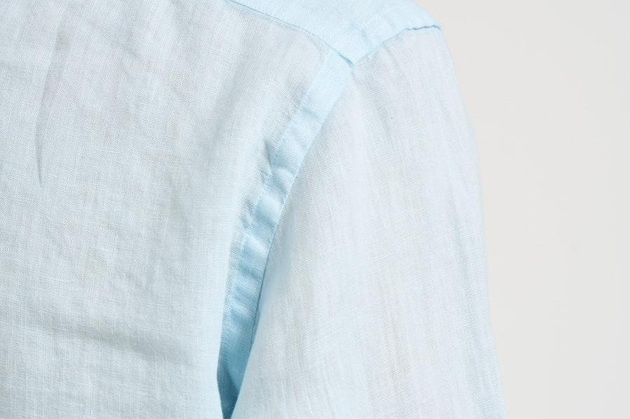 Camicia uomo in lino azzurra J66TNP UB1 ACCADEMIE TESSILI 