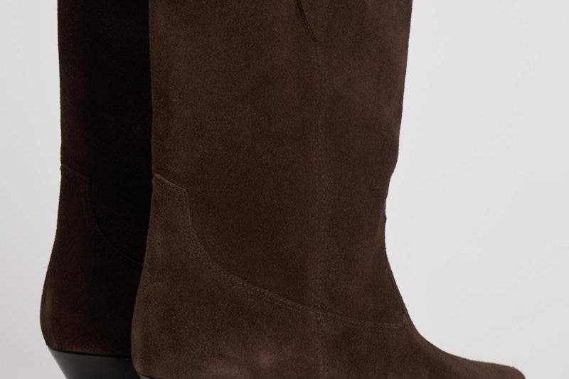 Stivale donna "Duerto" in suede testa di moro BO0003FA A1A03S50CL ISABEL MARANT 
