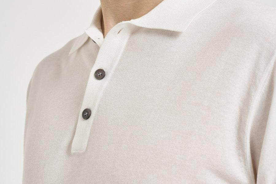 Polo uomo in maglia bianca M060526 102 ACCADEMIE TESSILI 