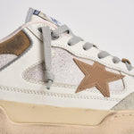 Sneakers uomo Forty2 bianca e marrone GMF00630 F00795711981 GOLDEN GOOSE 