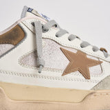 Sneakers uomo Forty2 bianca e marrone GMF00630 F00795711981 GOLDEN GOOSE 