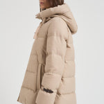 Piumino donna midi trapuntato beige PI002104D 1985 HERNO 