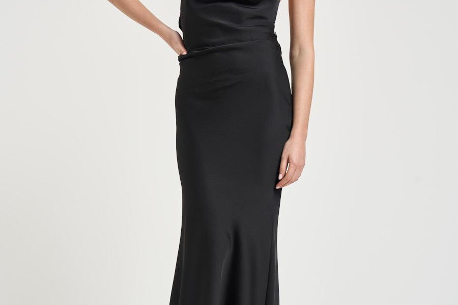 Abito donna lungo nero 16115 NERO ACTUALEE 