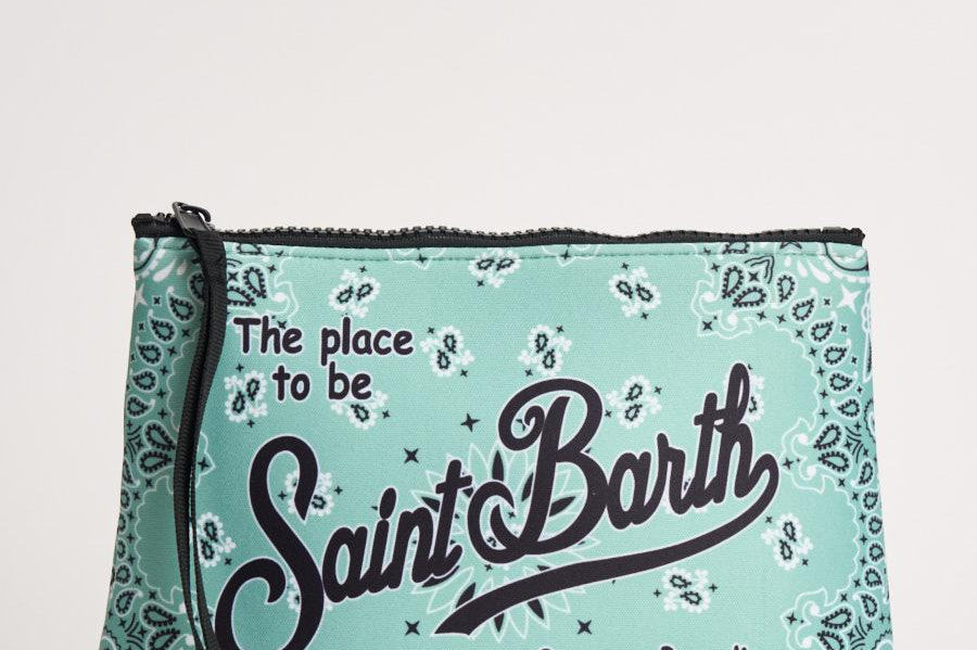 Pochette donna Aline a fantasia verde acqua ALINE 01094L MC2 SAINT BARTH 