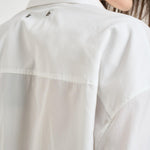 Camicia donna con pieghe bianca GWP02599 P00232310359 GOLDEN GOOSE 