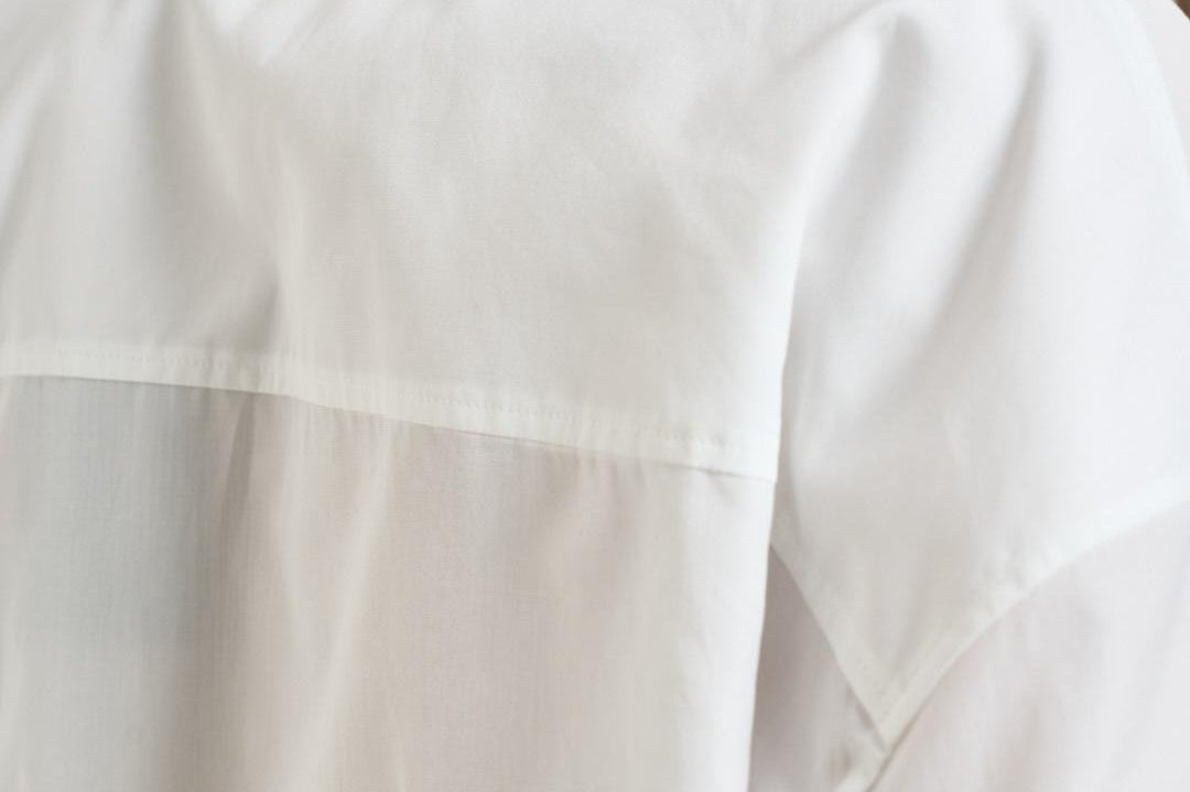 Camicia donna con pieghe bianca GWP02599 P00232310359 GOLDEN GOOSE 