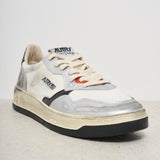 Sneakers uomo Medalist Super Vintage bianca, nera e argento AVLM MS13 AUTRY 