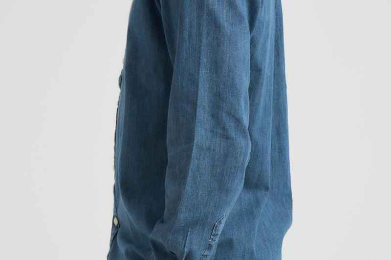 Camicia uomo in denim scuro Custom-Fit 710548539 001 RALPH LAUREN 