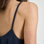 Blusa donna con balze blu D313354 CANYOX26012 P.a.r.o.s.h. 