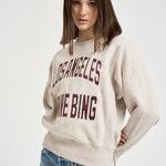 Felpa donna grigio e bordeuax 11677 BGI15OATMEAL ANINE BING 