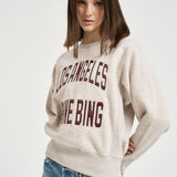 Felpa donna grigio e bordeuax 11677 BGI15OATMEAL ANINE BING 