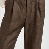 Pantalone donna con pinces marrone SIMONA VT1502BROWN BERWICH 