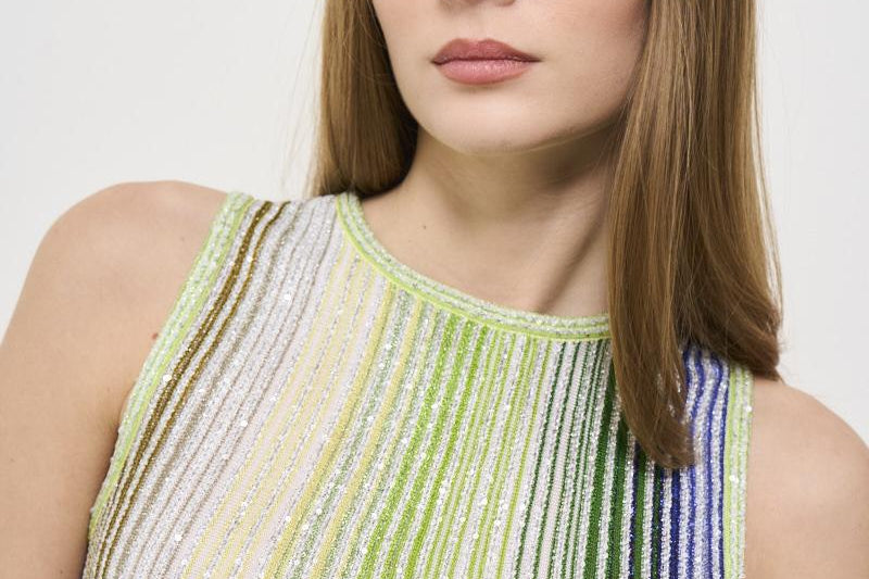 Top donna girocollo a righe DS25SK0U BK042DSM9N9 MISSONI 