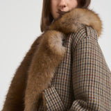 Cappotto donna lungo pied de poule multicolor S1142 2257227 BAZAR DELUXE 