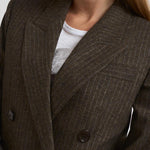 Giacca donna gessata Jevima marrone VE0538FC C3F01I50DZ ISABEL MARANT 