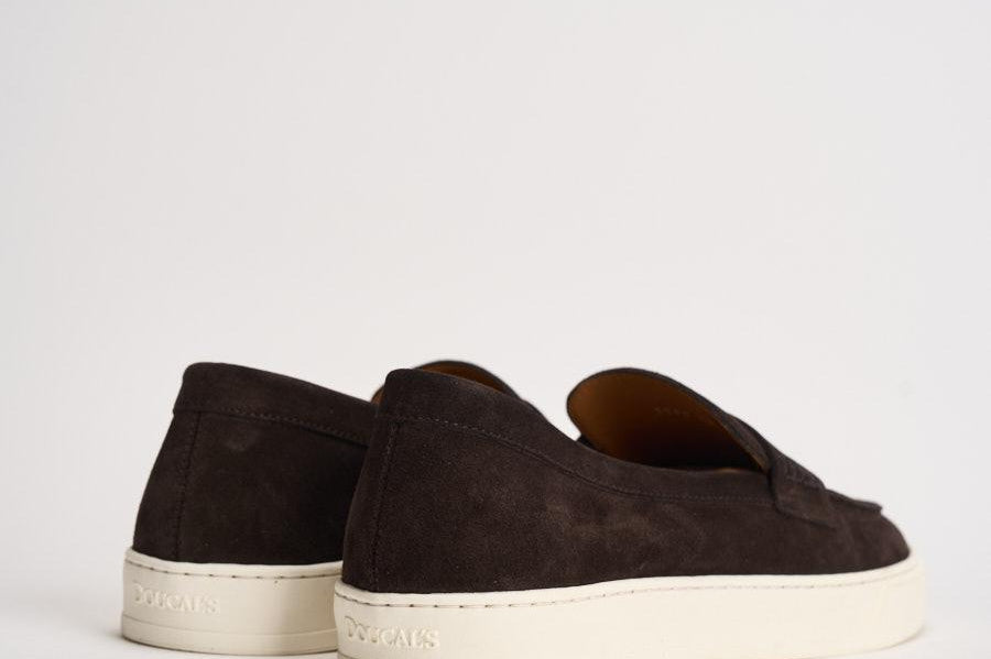 Mocassino uomo in suede marrone scuro 3546 VISONEM23 DOUCAL'S 