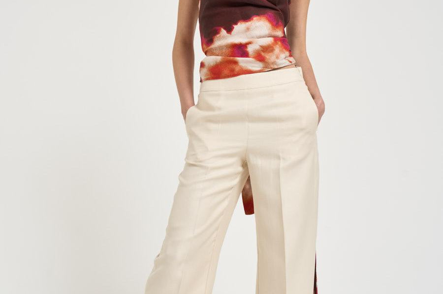 Top donna stampa a fantasia marrone L6SL64 FLW LIVIANA CONTI 