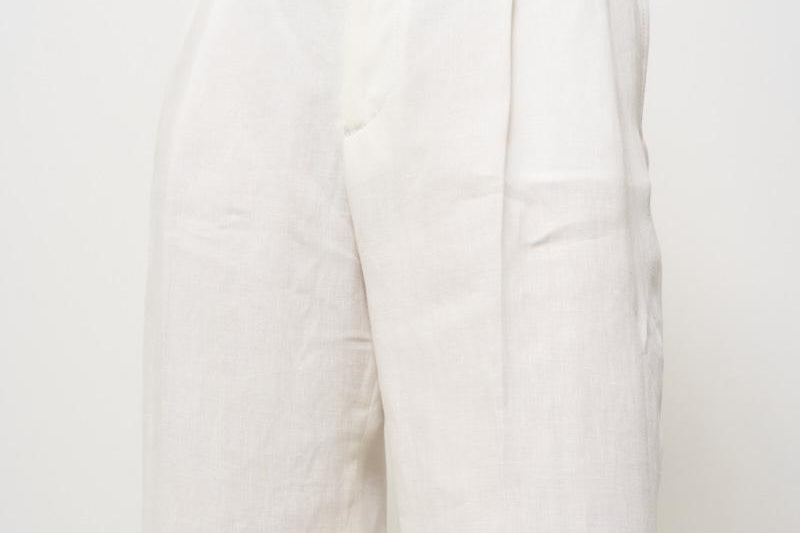 Pantalone donna bianco con pinces SIMONA LM104WHITE BERWICH 