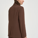 Giacca donna doppiopetto marrone 6B1044 N8029641 MONTEDORO 