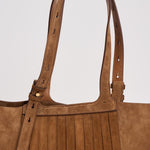 Borsa donna 24.7 Fringed Palmellato marrone GWA00766 A00074655312 GOLDEN GOOSE 