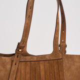 Borsa donna 24.7 Fringed Palmellato marrone GWA00766 A00074655312 GOLDEN GOOSE 